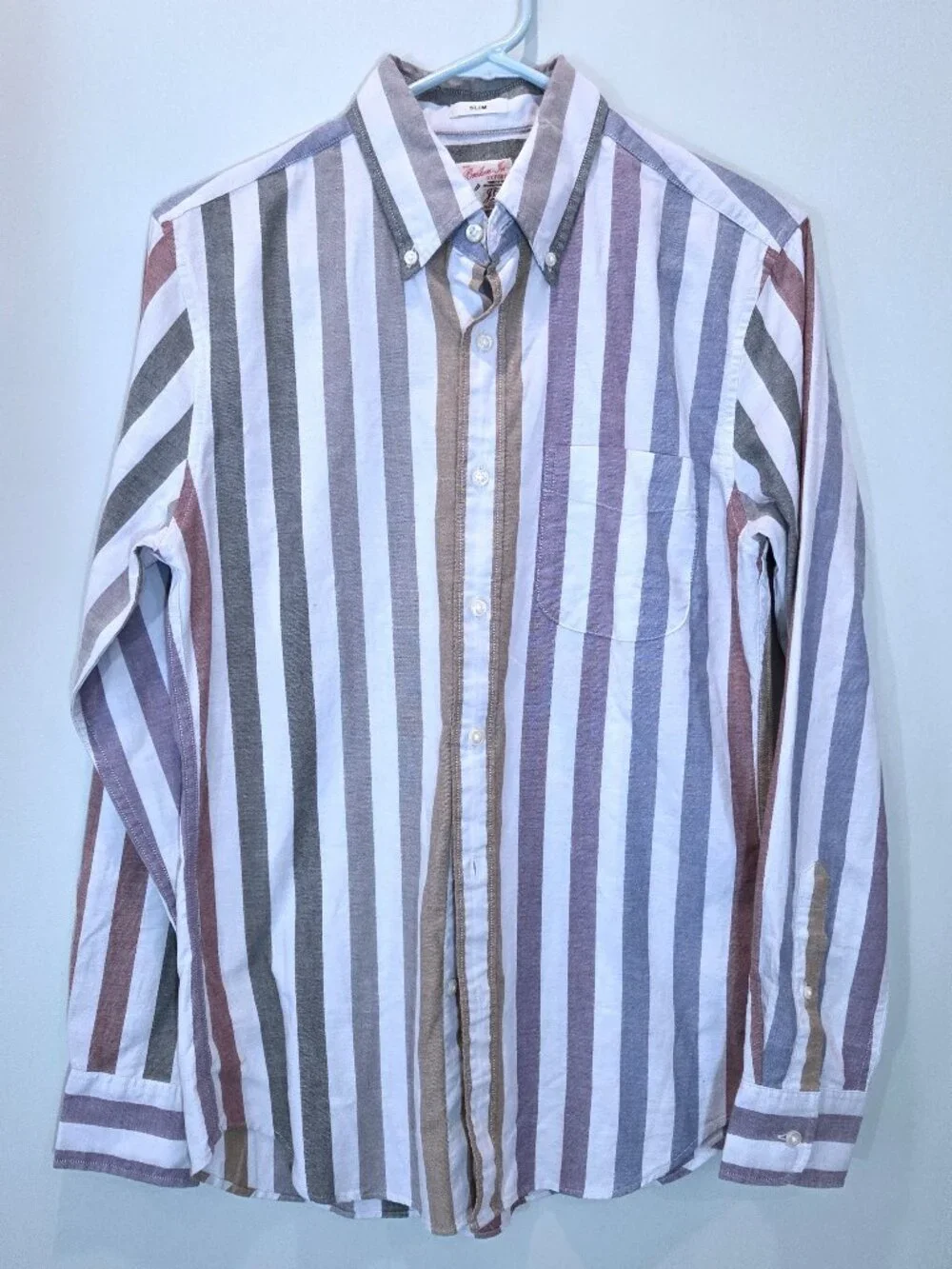 NWT J. Crew Broken-In Oxford Striped Slim Fit Shirt Size S
